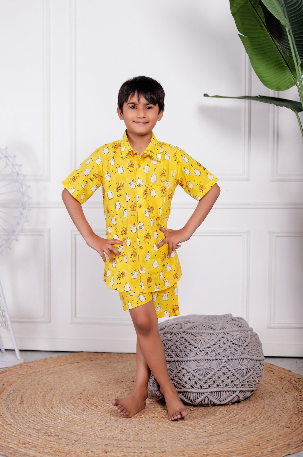 BOYS COORD SET Hand-Block Cotton Shirt & Short Sets | Comfortable Kids' Playwear Online