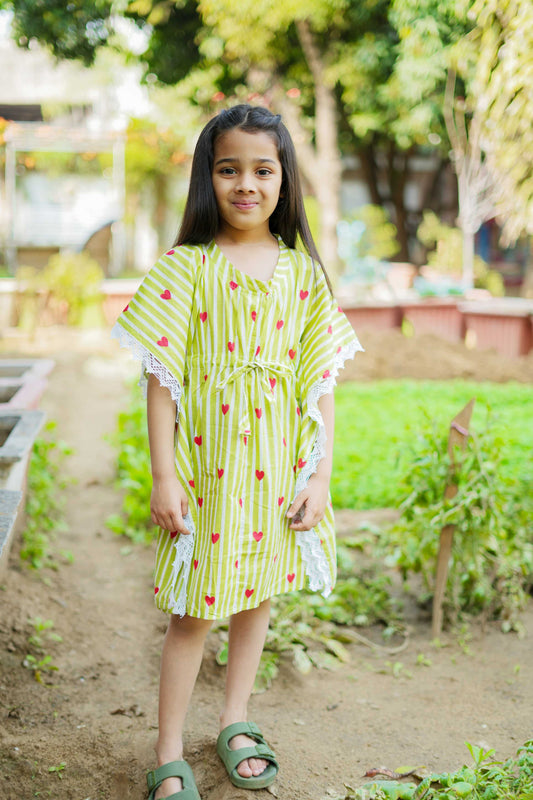 Sweet Heart summer Kaftan dress for girls