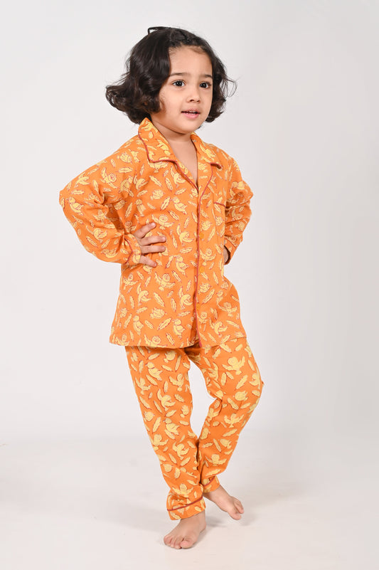 Cotton Night Wear for Kids | Bird print