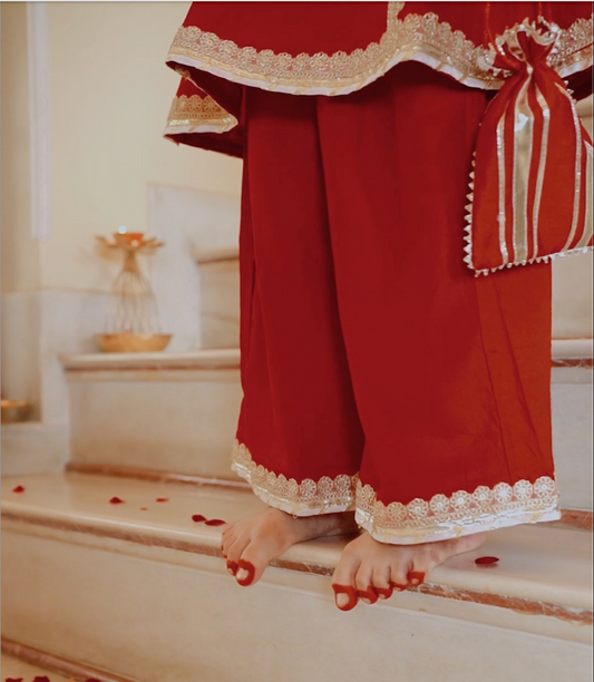 Lal Bagh Kurta Palazzo Set for Girls