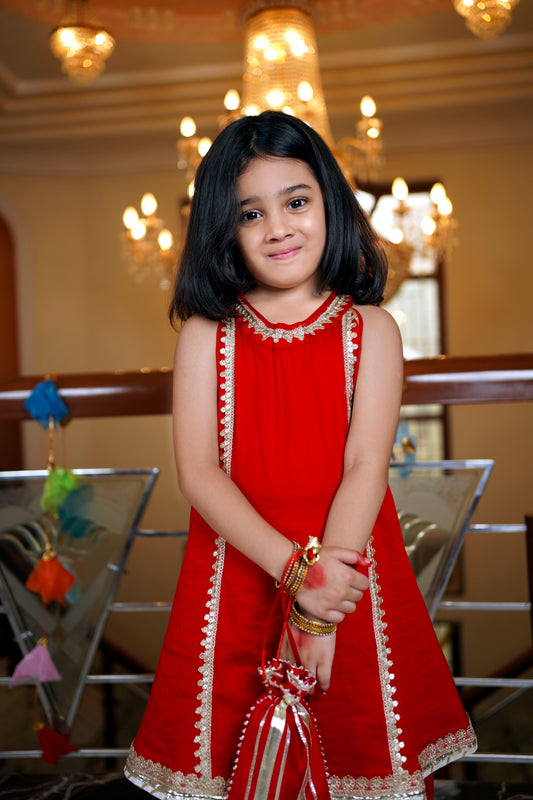 Lal Bagh Kurta Palazzo Set for Girls