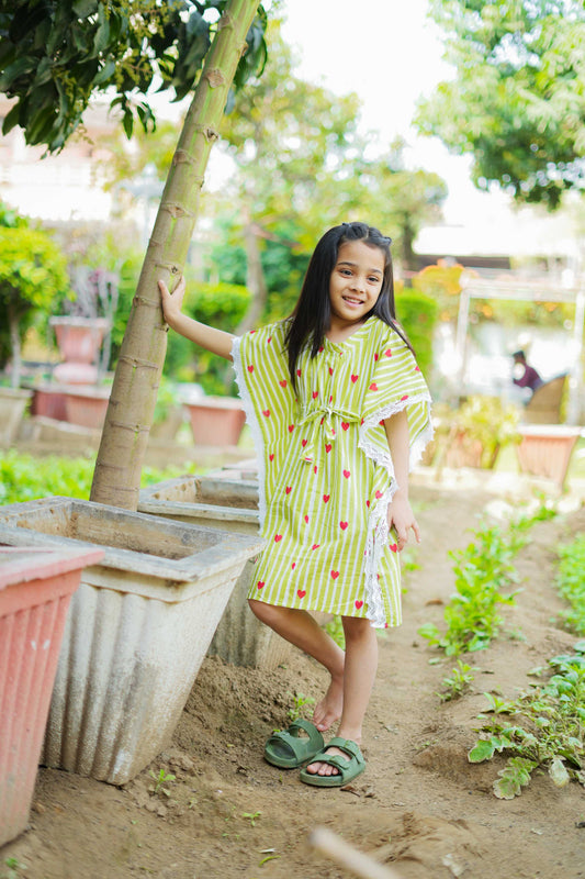 Sweet Heart summer Kaftan dress for girls