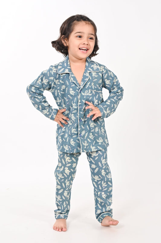 Chidiya Udd- Unisex Blue Nightsuit Set