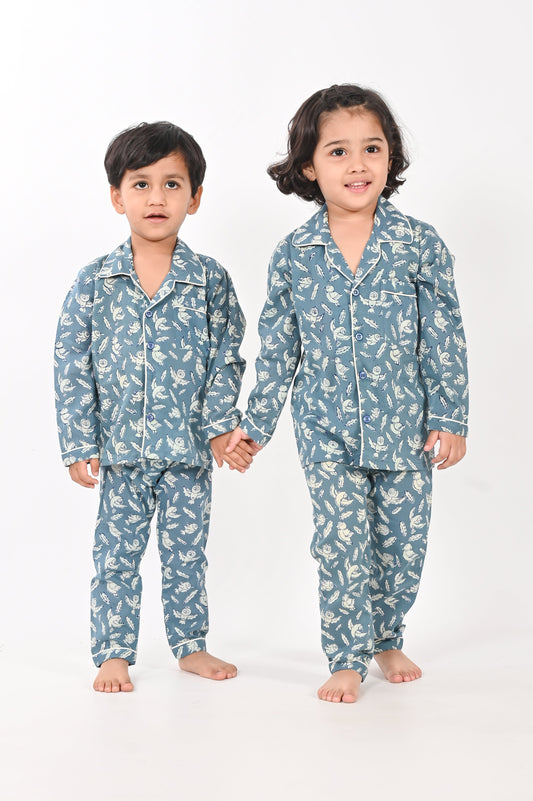 Chidiya Udd- Unisex Blue Nightsuit Set