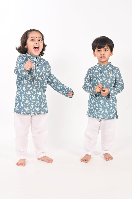 Kids clothies | Hand block printed Kurtas for Boys | Kurtas for girls | Kids online shopping